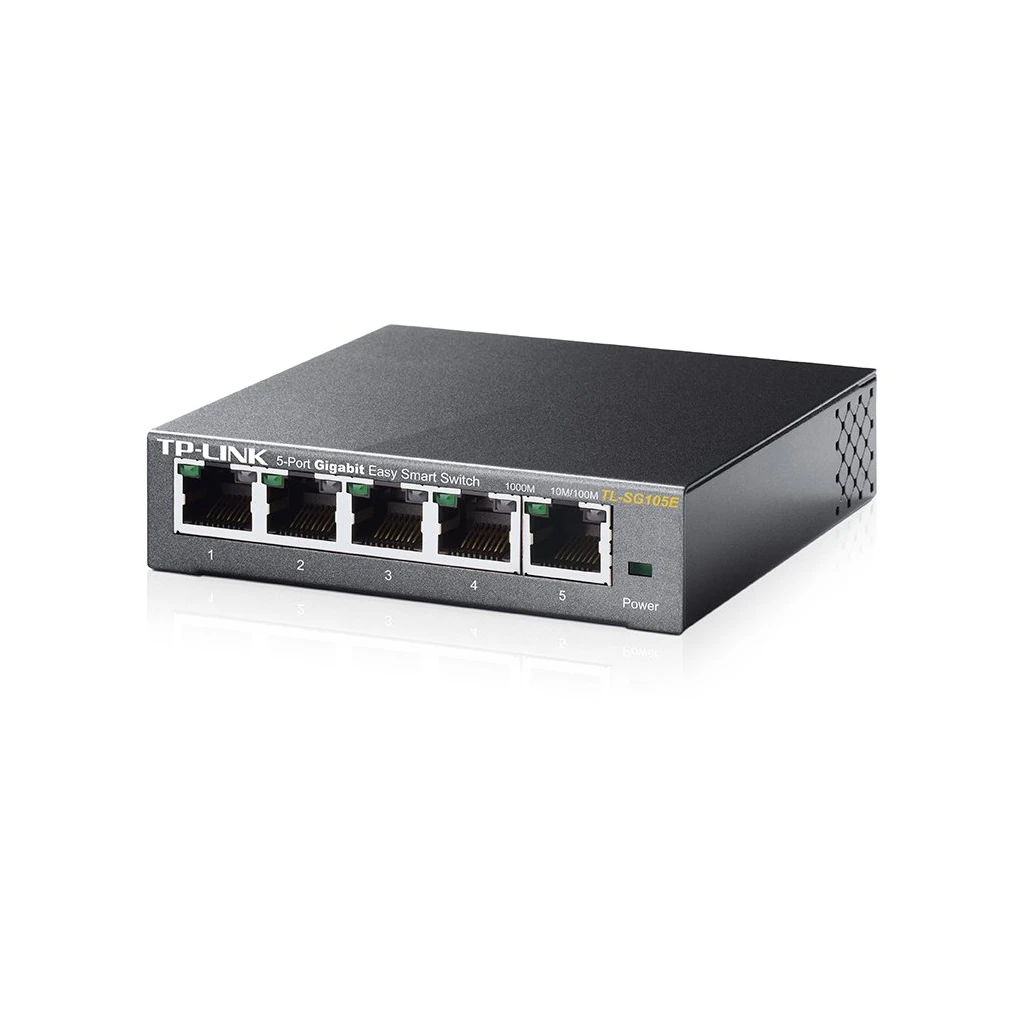 TP-Link TL-SG105E 5-Portni Gigabit Desktop Easy Smart Switch - 5 10/100/1000Mbps RJ45 portova, MTU/Port/Tag-based VLAN, QoS - image 1