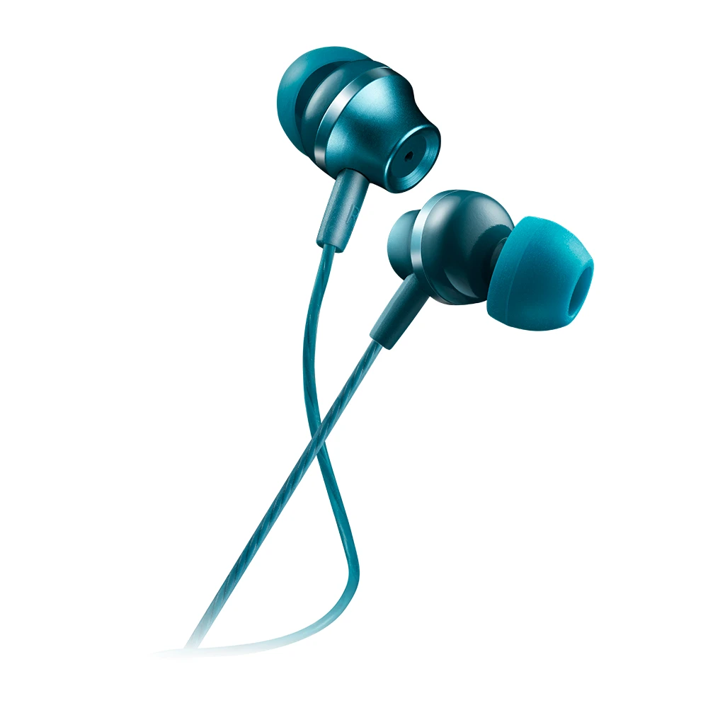 CANYON SEP-3 Stereo earphones with microphone metallic shell cable length 1.2m Blue-green 22*12.6mm 0.012kg - image 1