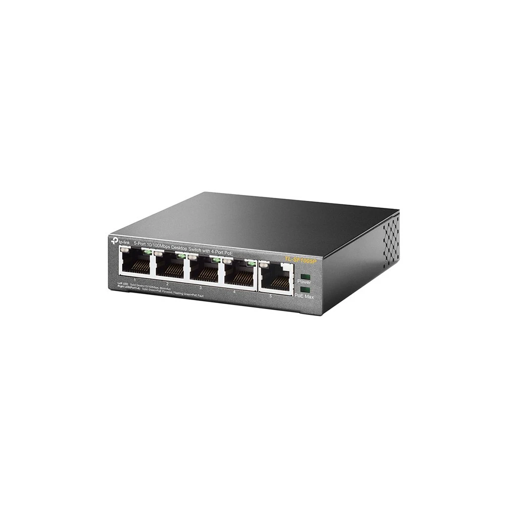 TP-Link TL-SF1005P 5-Portni 10/100Mbps Desktop Switch sa 4 PoE+ Porta - 5 x 10/100Mbps RJ45 Portova - image 1