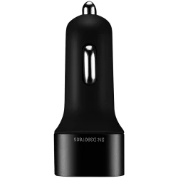 CANYON C-06 Universal 3xUSB car adapter Input 12V-24V Output 5V-3.1A black rubber coating+black metal ring - thumbnail 2