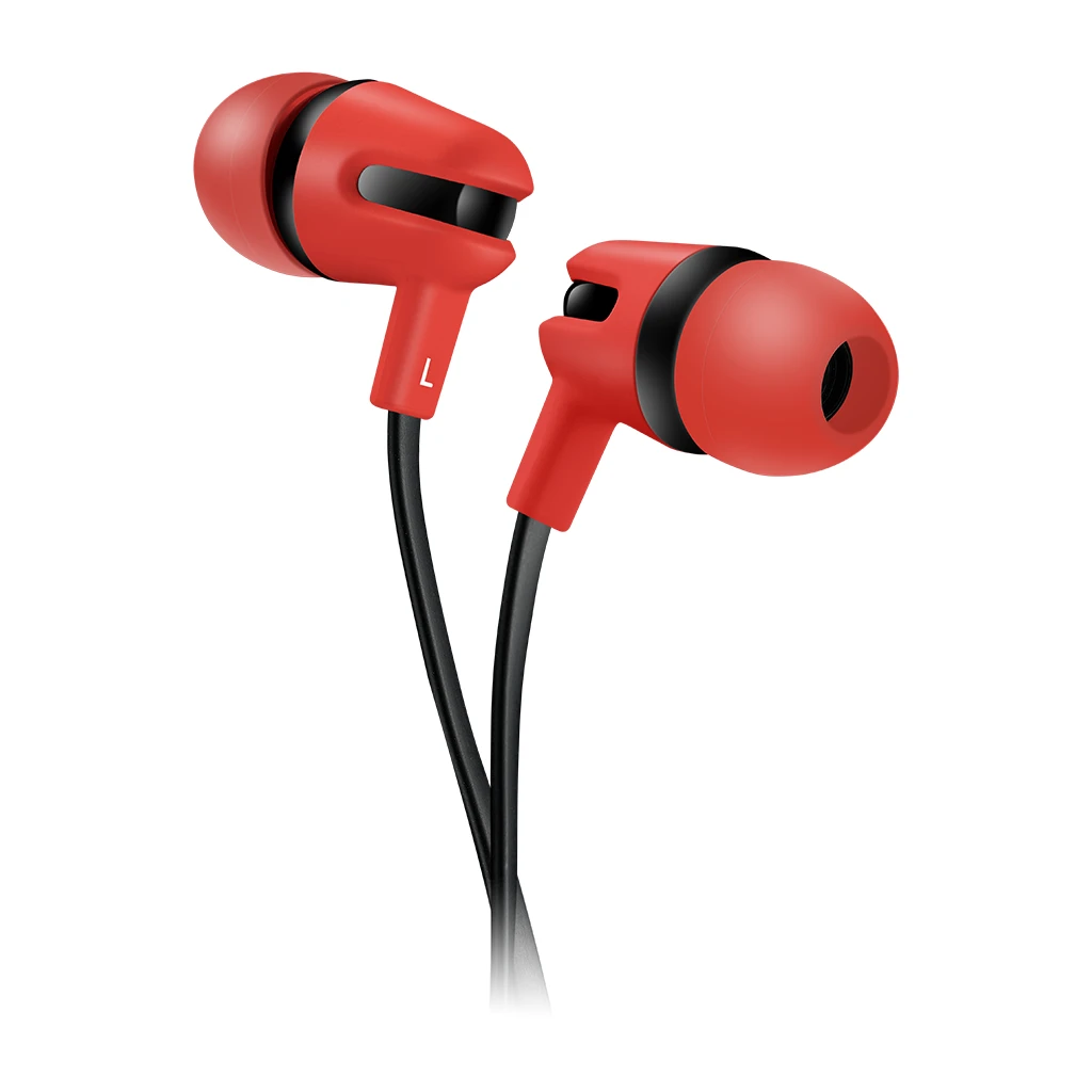 CANYON SEP-4 Stereo earphone with microphone 1.2m flat cable Red 22*12*12mm 0.013kg - image 1