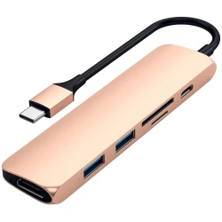 Satechi Type-C Slim Multimedia Adapter V2 - Gold - thumbnail 2