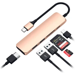 Satechi Type-C Slim Multimedia Adapter V2 - Gold - thumbnail 3