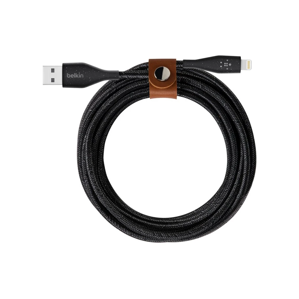 Belkin DuraTek Plus Lightning to USB-A Cable with Strap 1.2m Black - image 1