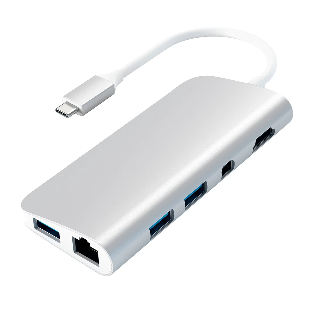 Satechi Aluminum Type-C Multimedia Adapter Silver ST-TCMM8PAS - image 1