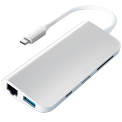 Satechi Aluminum Type-C Multimedia Adapter Silver ST-TCMM8PAS - thumbnail 2