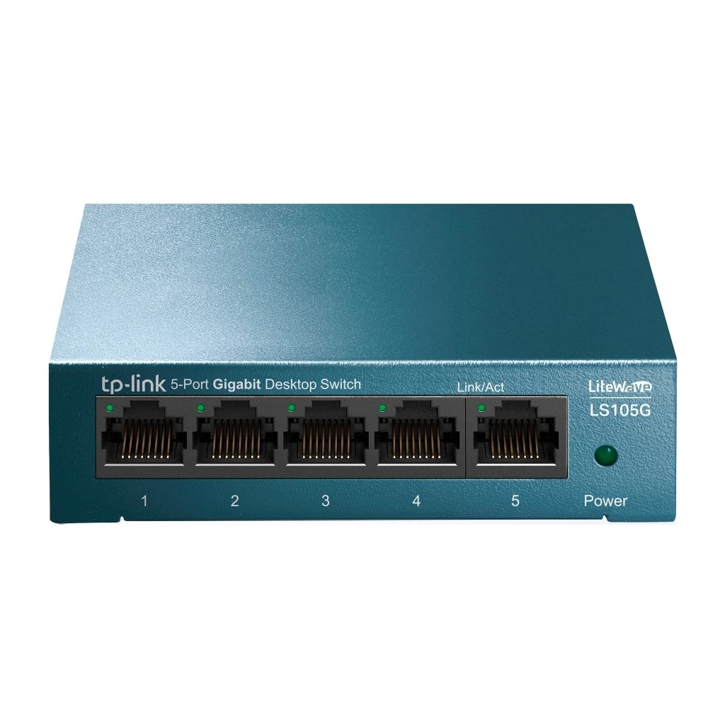 TP-Link LiteWave 5-Port Gigabit Desktop Switch 5 Gigabit RJ45 Ports Desktop Steel Case Wall Mount - image 1