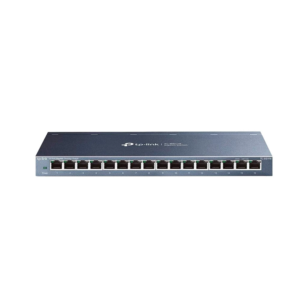 16-Port Gigabit Desktop Switch 16 Gigabit RJ45 Ports Desktop Steel Case - image 1