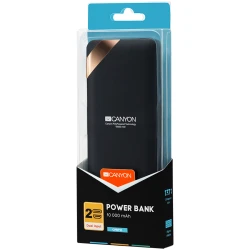 CANYON Power Bank Napajanja PB-102 Black - Visoka Gustoća, Kompaktna Veličina, Brzo Punjenje, Višestruka Zaštita - thumbnail 4