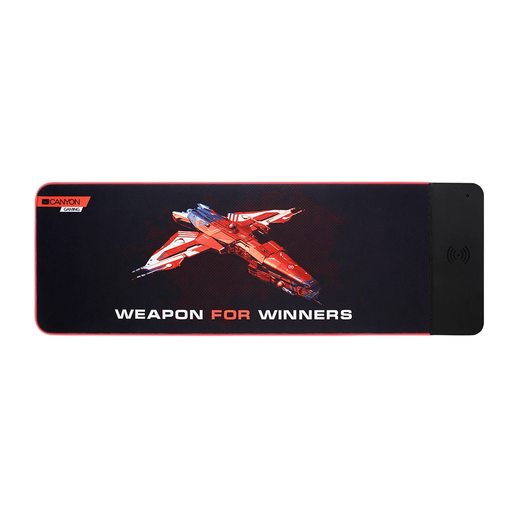 CANYON MP-W7 Gaming Mouse Mat with wireless charger with RGB LED Input 5V/9V-2A Output 5W/7.5W/10W - image 1