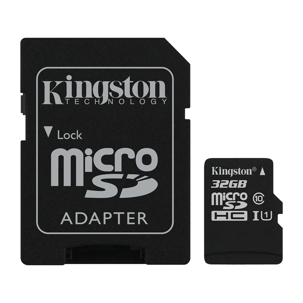 Kingston microSD 32GB Class 10Canvas Select PlusSD adapter;100MBs Read,Class 10 UHS-I - image 1