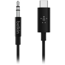 BELKIN USB-C TO 3.5 MM AUDIO CABLE 3' BLK - thumbnail 1