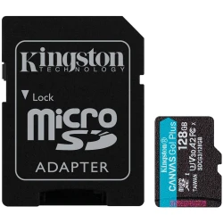 Kingston 128GB microSDXC Canvas Go Plus 170R A2 U3 V30 Card + ADP EAN: 740617301182 - thumbnail 1
