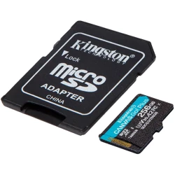 Kingston microSD 256GBCanvasGoPlusr/w:170MB/s/90MB/s,with adapter - thumbnail 2