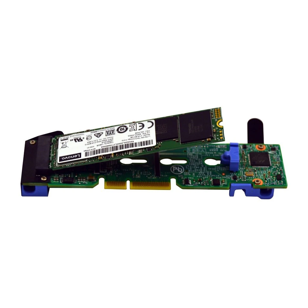 Lenovo ThinkSystem M.2 with Mirroring Enablement Kit contains the Dual M.2 Adapter supports 1 or - image 1