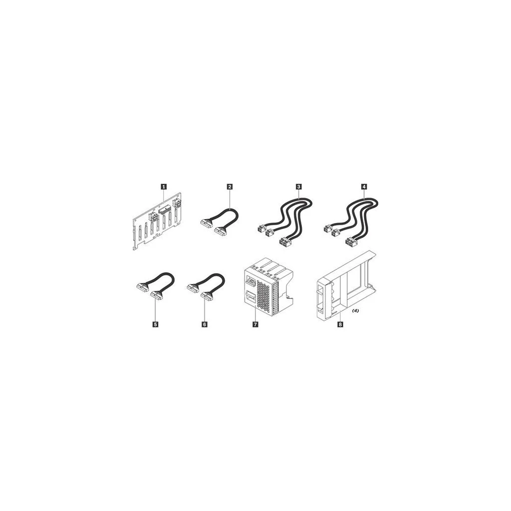 Lenovo ThinkSystem SR550/SR650 2.5" SATA/SAS 8-Bay Backplane Kit - image 1