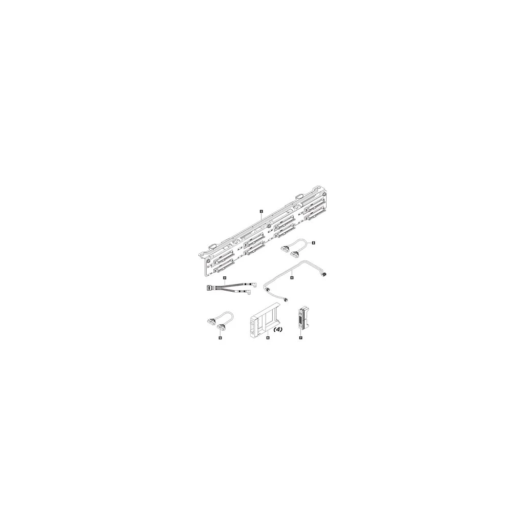 Lenovo ThinkSystem SR530/SR630 2.5" SATA/SAS 8-Bay Backplane Kit - image 1