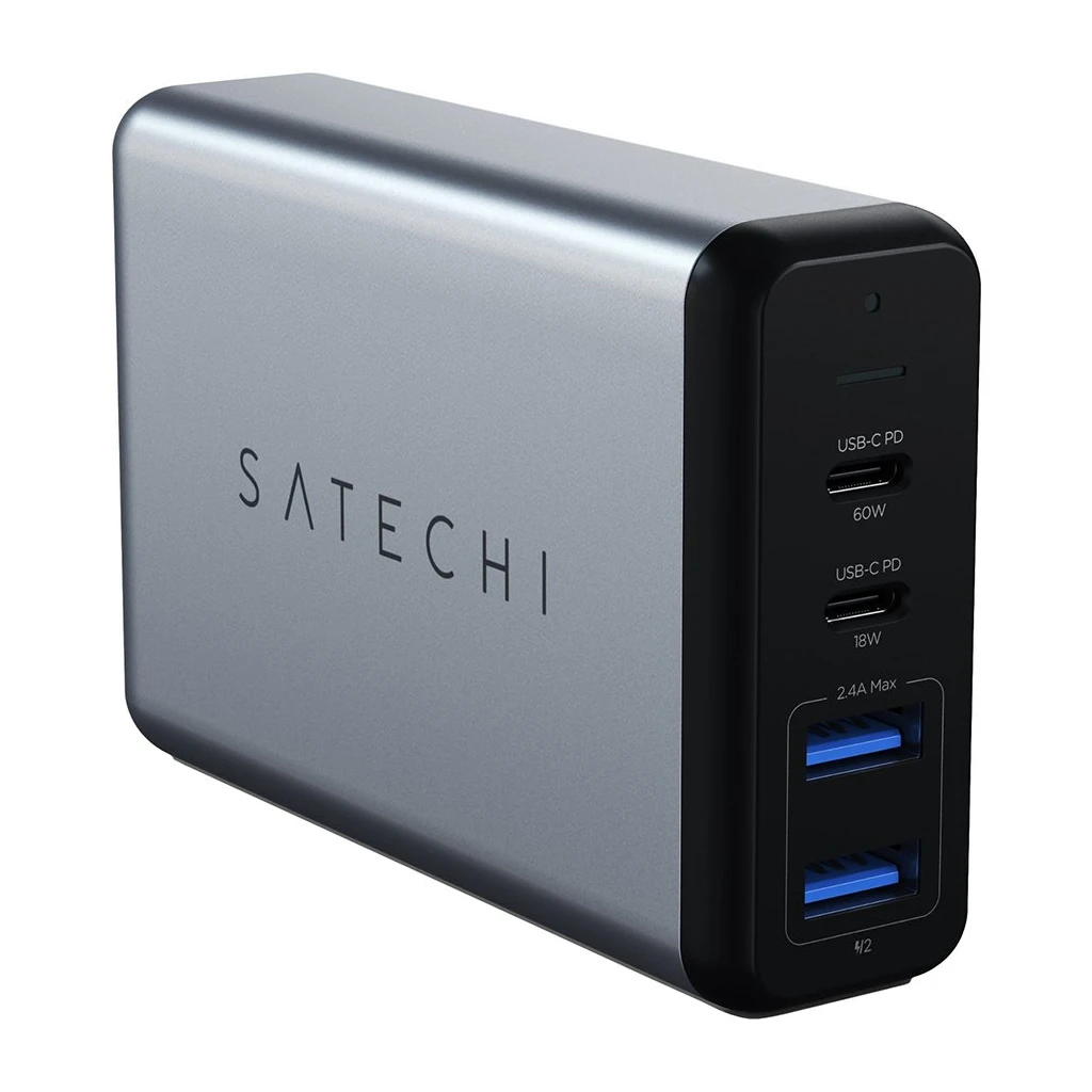 Satechi 75W Dual Type-C PD Travel Charger 2x USB-A1x USB-C PD 18W1x USB-C PD 60W - image 1