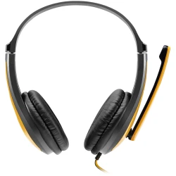 CANYON HSC-1 basic PC headset with microphone combined 3.5mm plug leather pads Flat cable length - thumbnail 2