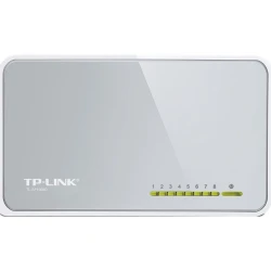 Switch TP-Link TL-SF1008D 8-Port RJ45 10/100Mbps desktop switch Fanless LED indicator Auto Negotiation/Auto MDI/MDIX Plastic - thumbnail 1