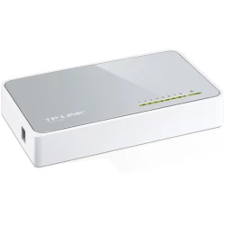 Switch TP-Link TL-SF1008D 8-Port RJ45 10/100Mbps desktop switch Fanless LED indicator Auto Negotiation/Auto MDI/MDIX Plastic - thumbnail 3