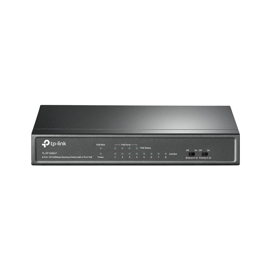 TP-Link 8-portni 10/100Mbps Neupravljivni Switch sa 4 PoE porta, metalno kućište, desktop montaža, 41W PoE budžet - image 1