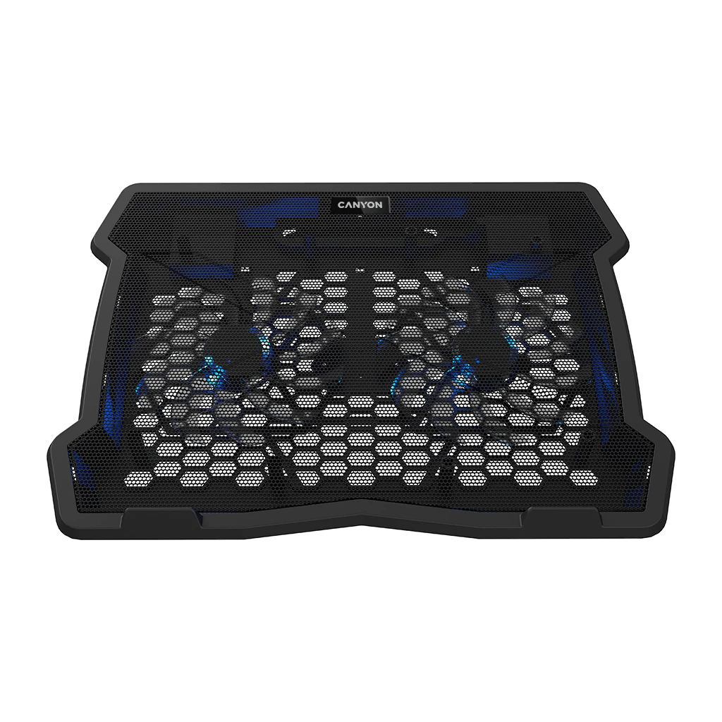 CANYON NS03 Cooling stand dual-fan with 2x2.0 USB hub support up to 10”-15.6” laptop ABS - image 1