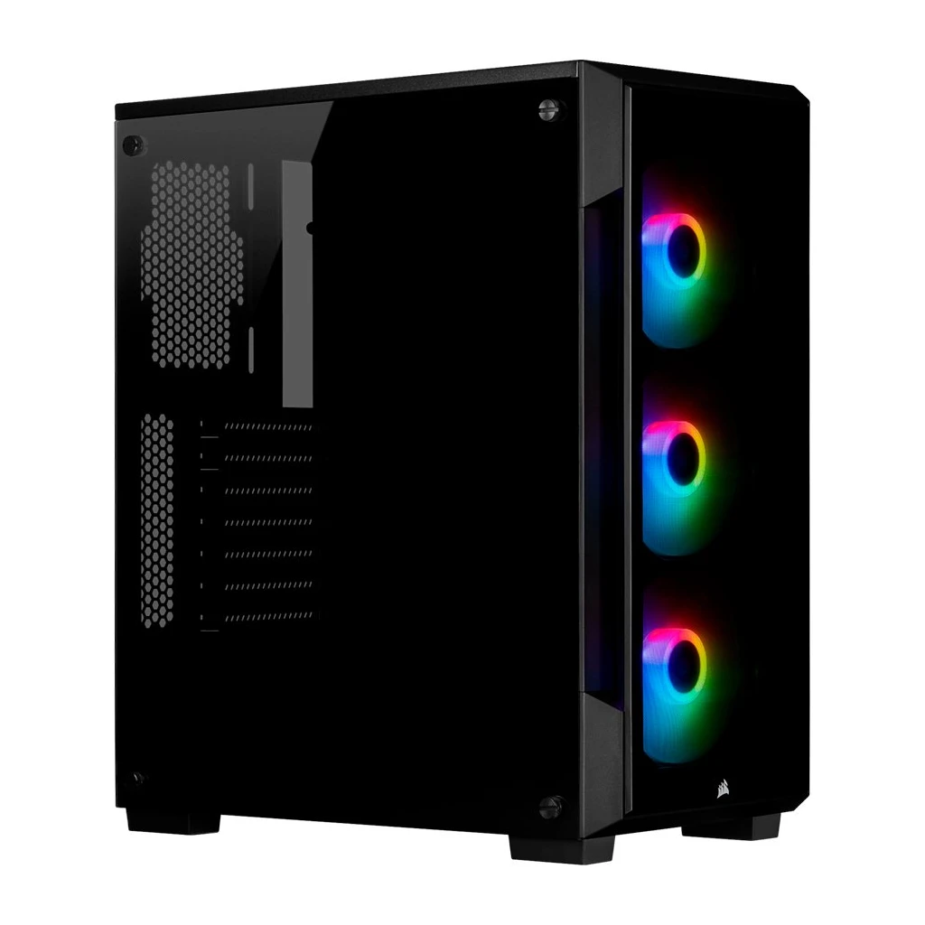 CORSAIR iCUE 220T RGB Tempered Glass Mid-Tower Smart Case — Black - image 1