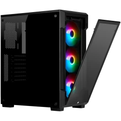CORSAIR iCUE 220T RGB Tempered Glass Mid-Tower Smart Case — Black - thumbnail 2