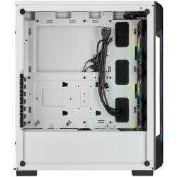 CORSAIR iCUE 220T RGB Tempered Glass Mid-Tower Smart Case — White - thumbnail 3
