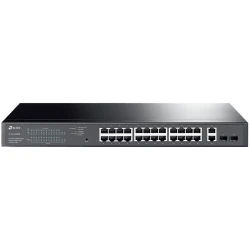 28-port gigabit Easy Smart switch with 24 PoE+ ports 26 10/100/1000Mbps RJ-45 ports 2 SFP - thumbnail 1