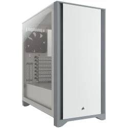 CORSAIR 4000D Tempered Glass Mid-Tower ATX Case — White - thumbnail 1