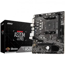 MSI Matična Ploča za Desktop A520M-A PRO - AMD Ryzen AM4 Utičnica, DDR4 Podrška, PCIe 3.0, M.2 Slot - thumbnail 1