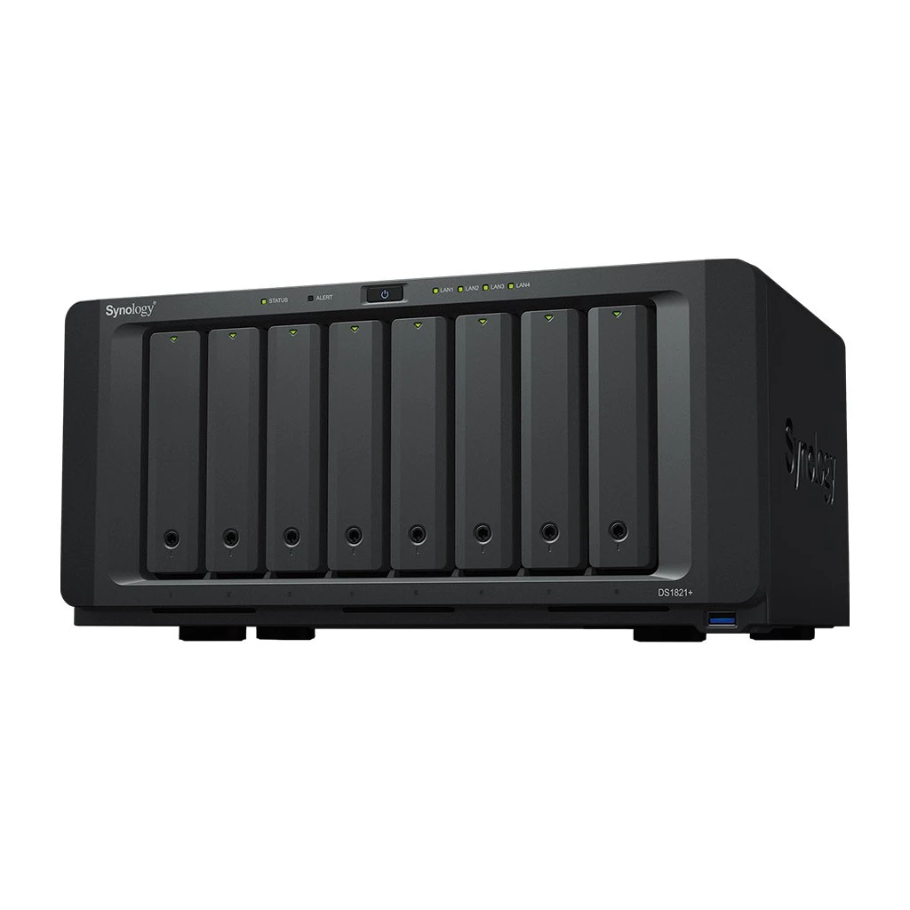 Synology DiskStation DS1821+ Tower 8-Bay 3.5'' SATA HDD/SSD 2 x M.2 2280 NVMe SSD CPU - image 1