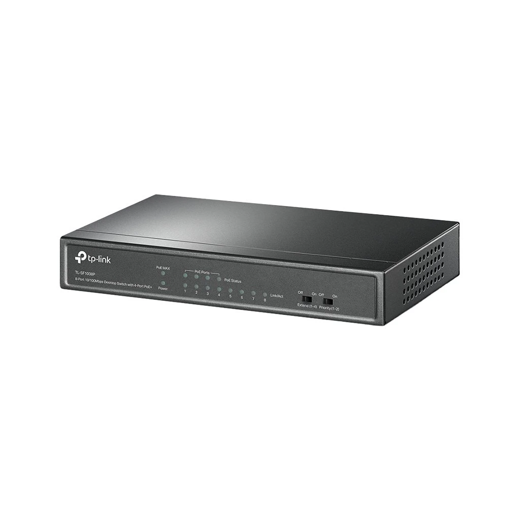 TP-Link Tl-SF1008P 8-portni 10/100Mbps Desktop PoE Switch, 8 10/100Mbps RJ45 portova uključujući 4 PoE - image 1