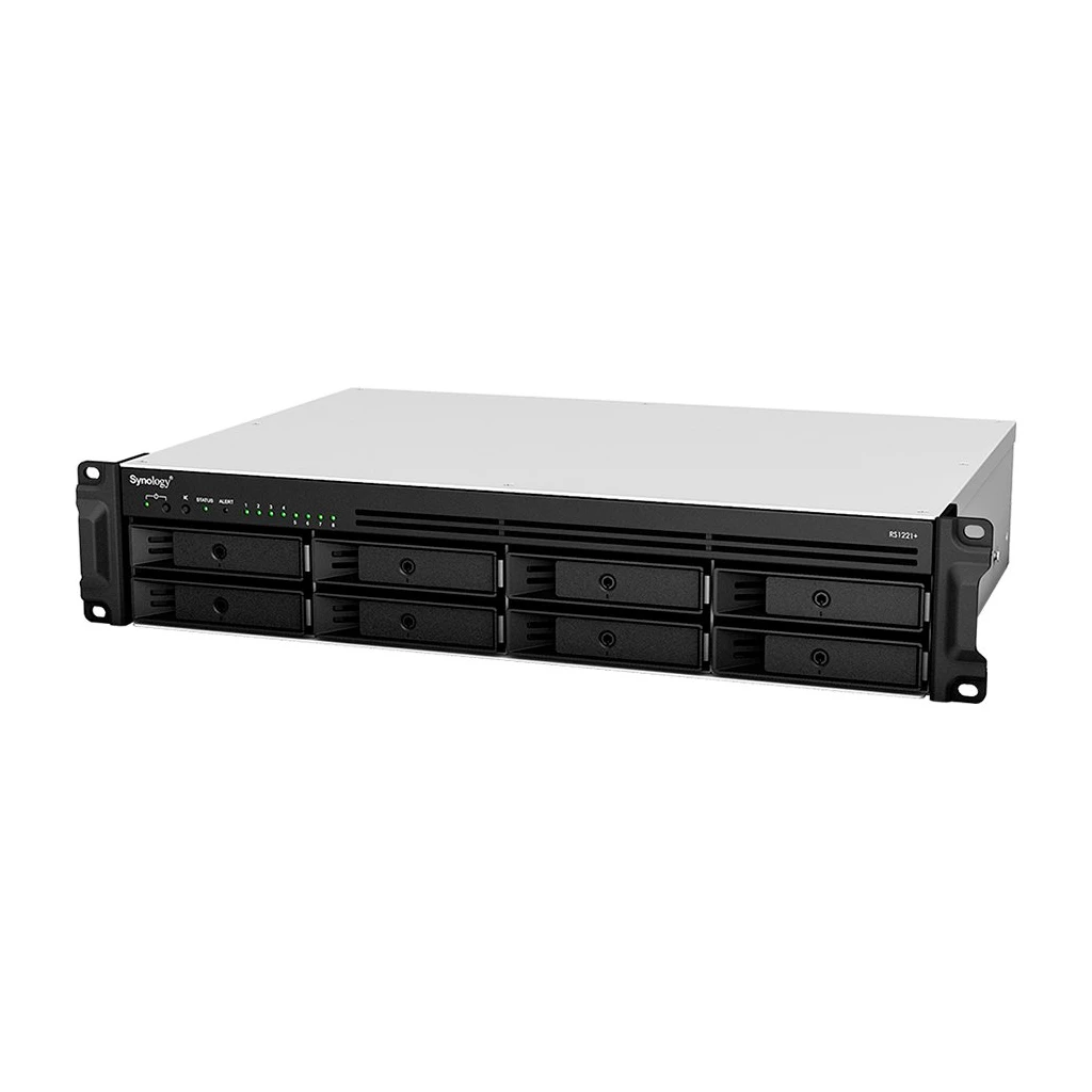 Synology RackStation RS1221+; Rack 2U 8-bay 3.5''/2.5" SATA HDD/SSD AMD Ryzen V1500B 4-core 2.2GHz; 4GB - image 1