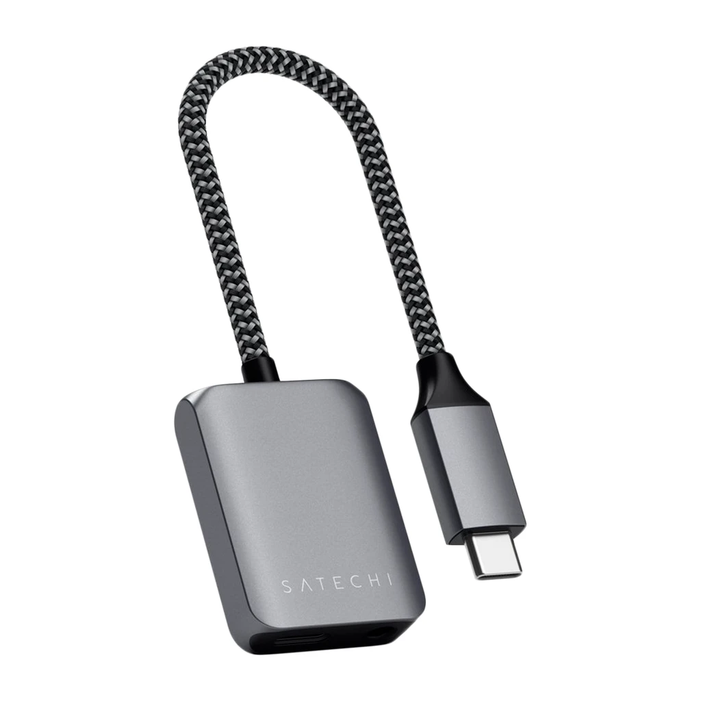 Satechi USB-C to 3.5mm Audio and USB-C PD Charging Adapter - Space Grey - image 1