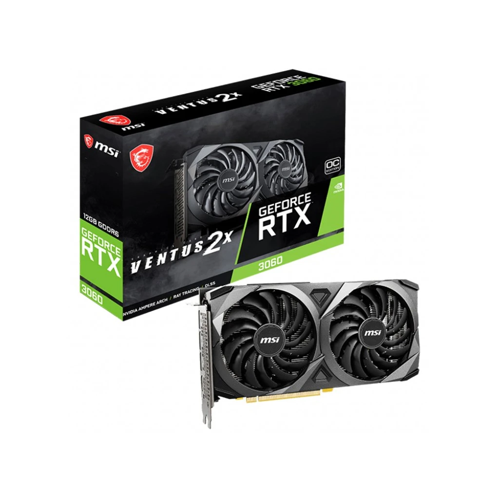MSI RTX 3060 VENTUS 2X 12G OC - 12GB GDDR6, 192-bit, Overclocked - image 1