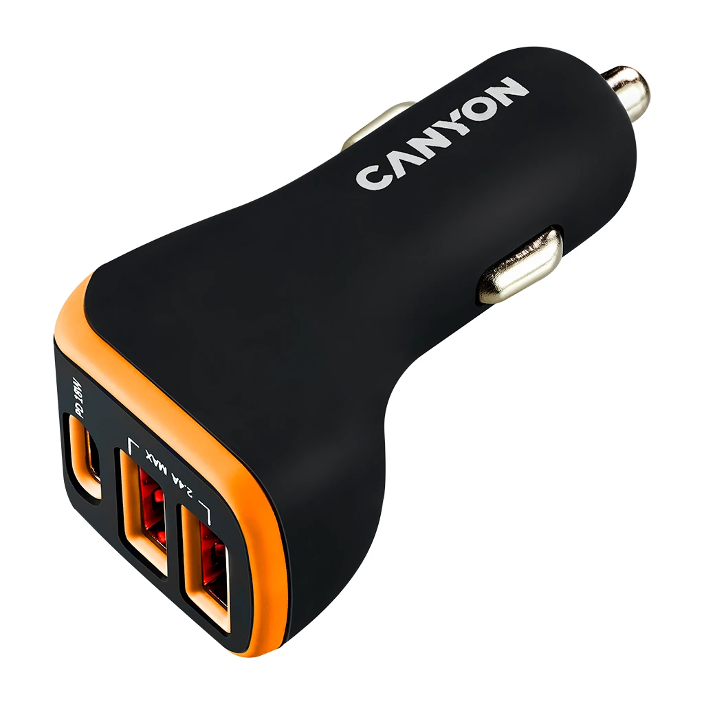 CANYON Universal 3xUSB CNE-CCA08BO Auto Punjač - image 1