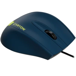 CANYON Wired Optical Mouse with 3 keys DPI 1000 With 1.5M USB cableBlue-Yellowsize 68*110*38mmweight:0.072kg - thumbnail 3