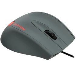 CANYON Wired Optical Mouse with 3 keys DPI 1000 With 1.5M USB cableGray-Redsize 68*110*38mmweight:0.072kg - thumbnail 3
