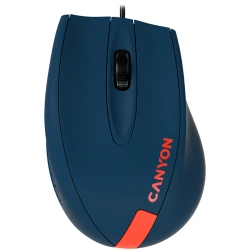 CANYON M-11 Wired Optical Mouse with 3 keys DPI 1000 With 1.5M USB cableBlue-Redsize 68*110*38mmweight:0.072kg - thumbnail 1