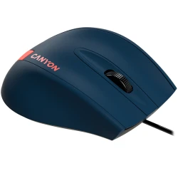 CANYON M-11 Wired Optical Mouse with 3 keys DPI 1000 With 1.5M USB cableBlue-Redsize 68*110*38mmweight:0.072kg - thumbnail 3