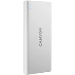 CANYON PB-108 Power bank 10000mAh Li-poly battery Input 5V/2A Output 5V/2.1AMax 140*68*16mm 0.230Kg White - thumbnail 2