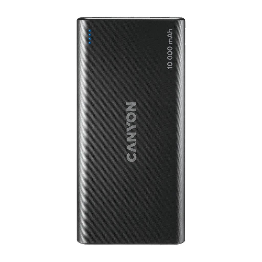 CANYON PB-108 Power bank 10000mAh Li-poly battery Input 5V/2A Output 5V/2.1AMax 140*68*16mm 0.230Kg Black - image 1