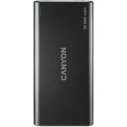 CANYON PB-108 Power bank 10000mAh Li-poly battery Input 5V/2A Output 5V/2.1AMax 140*68*16mm 0.230Kg Black - thumbnail 1