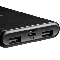 CANYON PB-108 Power bank 10000mAh Li-poly battery Input 5V/2A Output 5V/2.1AMax 140*68*16mm 0.230Kg Black - thumbnail 3