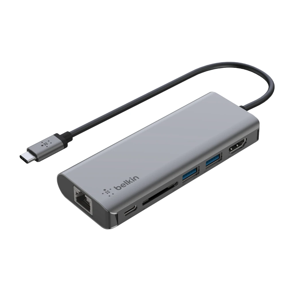 BELKIN CONNECT USB Type-C 6-In-1 Multiport Adapter Silver - image 1