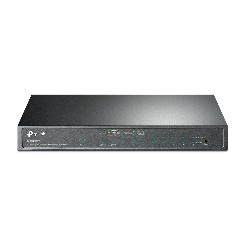 TP-Link TL-SG1210MPE 10-Port Gigabit Easy Smart Switch with 8-Port PoE+ 8× Gigabit PoE+ Ports 2x - image 1