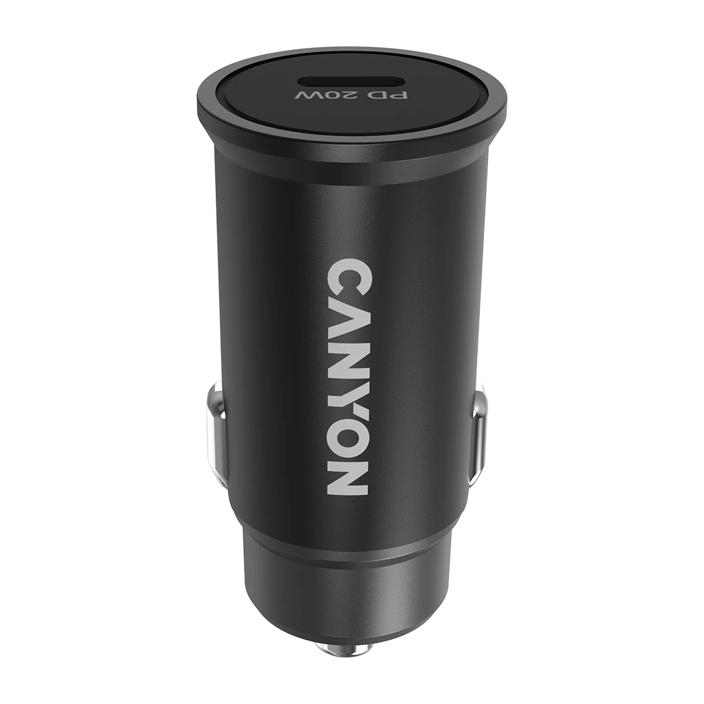 Canyon PD 20W Pocket size car charger input: DC12V-24V output: PD20W support iPhone12 PD fast - image 1